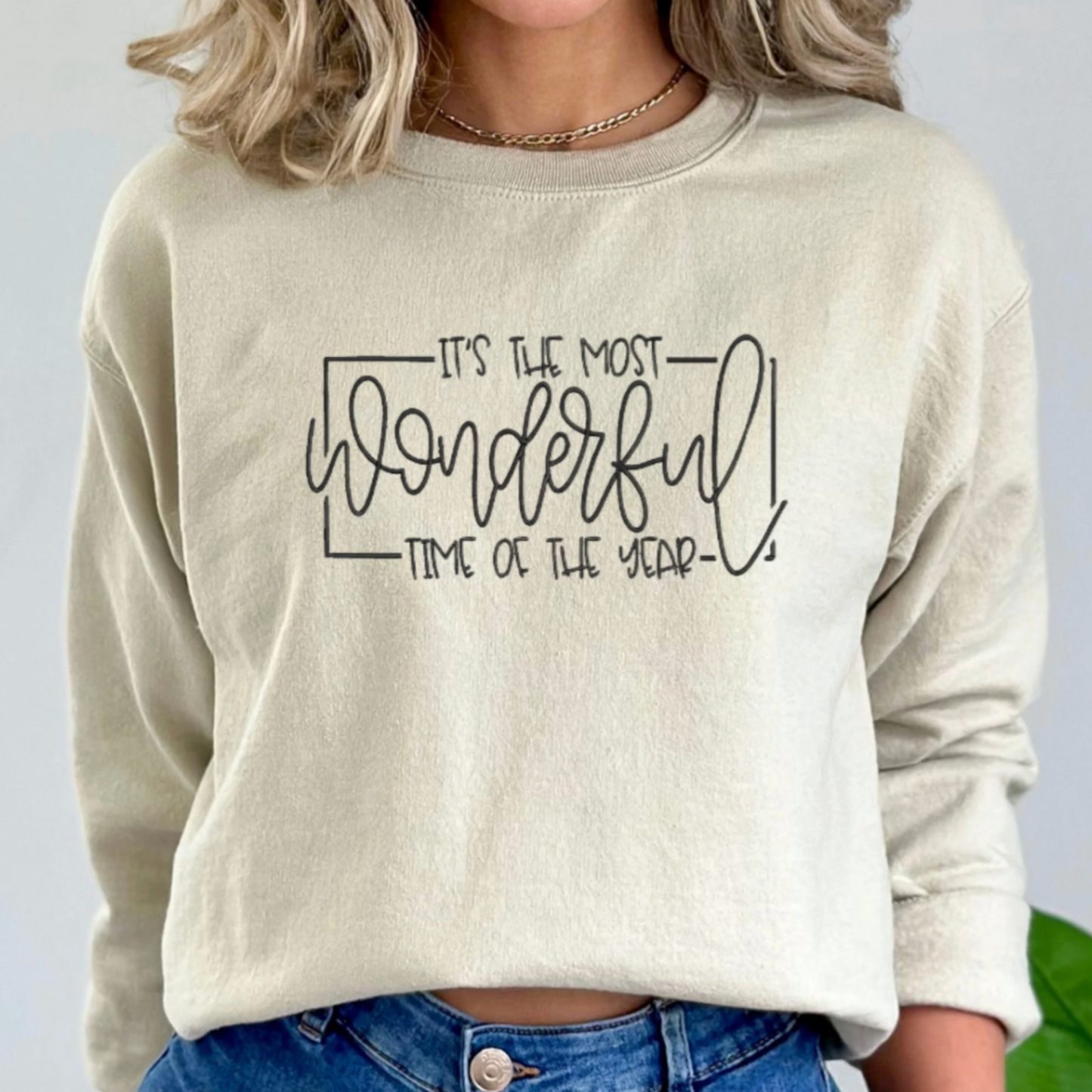 The Most Wonderful Time of the Year Crewneck | Embroidered Crewneck Sweatshirt