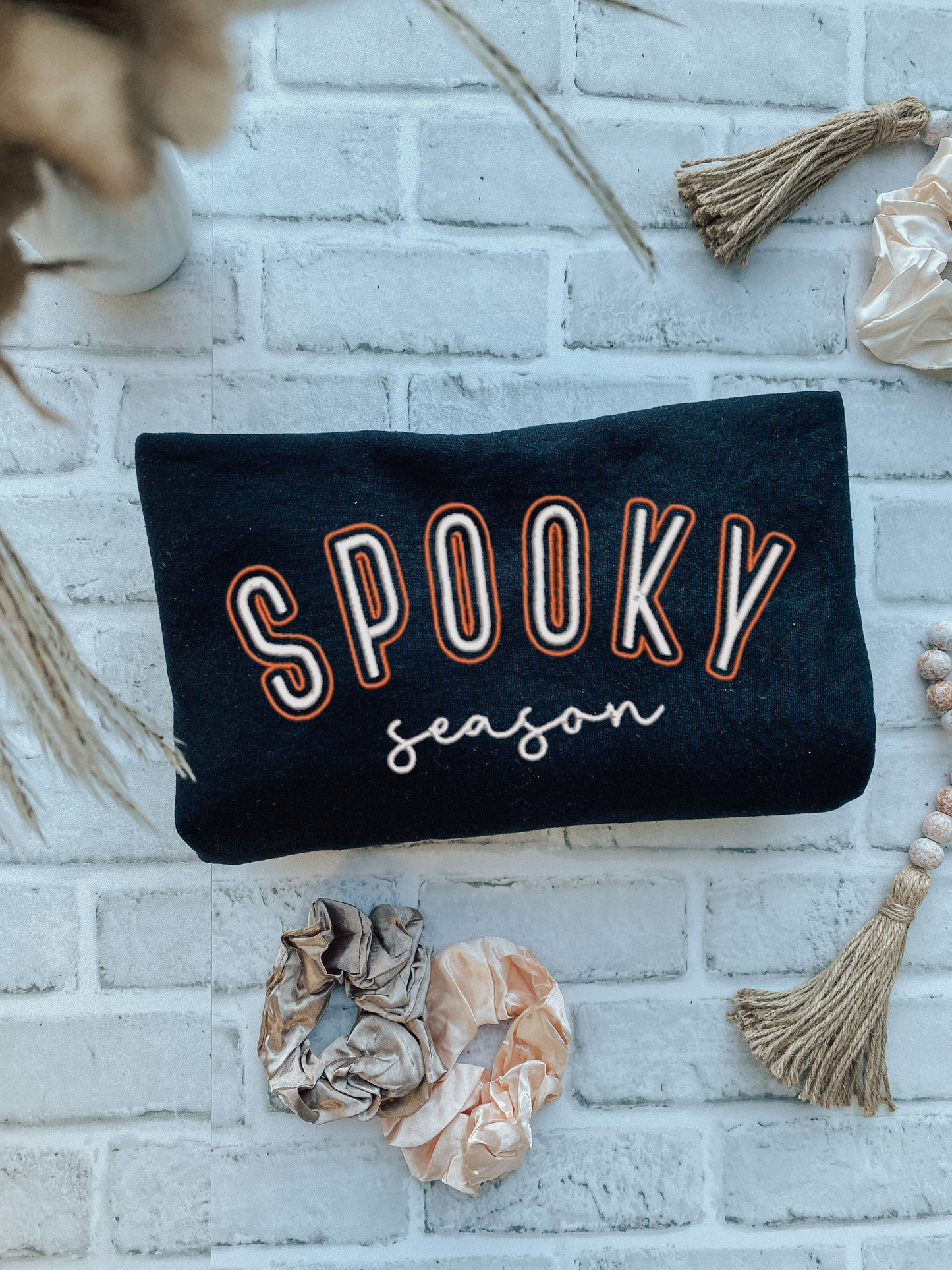 Spooky Season Crewneck | Embroidered Crewneck Sweatshirt